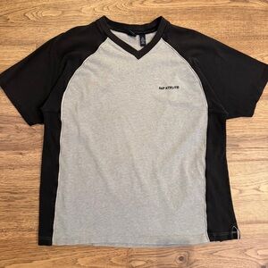 Mens Vintage Gap Athletics Heavyweight Tee Grey Large Embroidered EUC